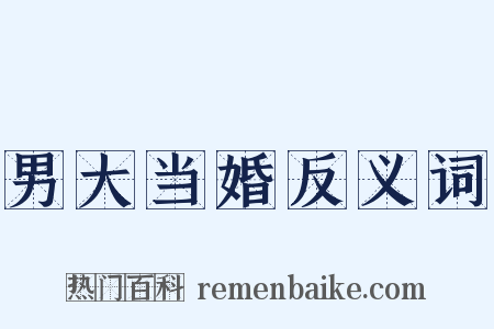 男大当婚反义词是什么意思的图片